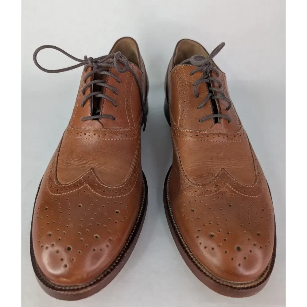 Johnston Murphy Custom Select Dress Shoes Mens 10D Wingtip Brogue Made in USA